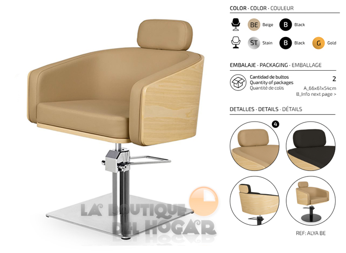 Sillón hidráulico de corte modelo Alya BE