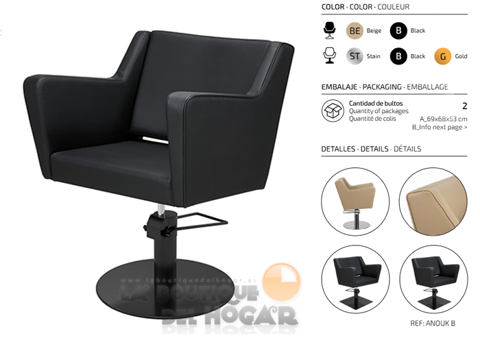 Sillón hidráulico de corte modelo Anouk B