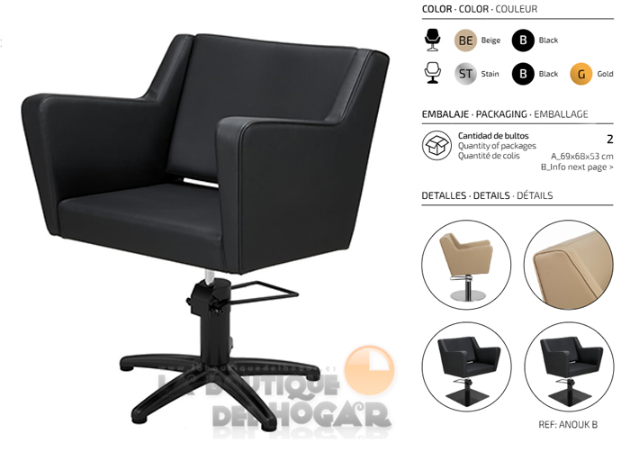 Sillón hidráulico de corte modelo Anouk B