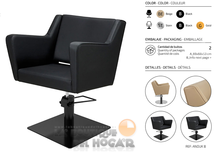 Sillón hidráulico de corte modelo Anouk B