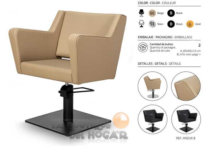 Sillón hidráulico de corte modelo Anouk BE