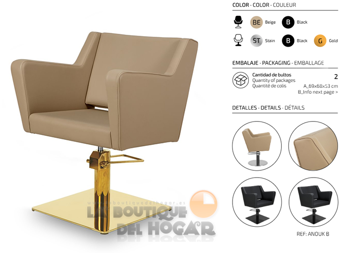Sillón hidráulico de corte modelo Anouk BE