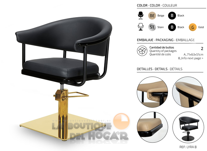 Sillón hidráulico de corte Vintage modelo Lyra B