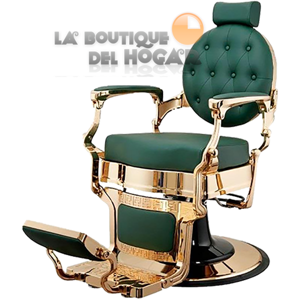Sillón Clásico de Barbero hidráulico estilo Retro Vintage con reposapies integrado Modelo Buzz