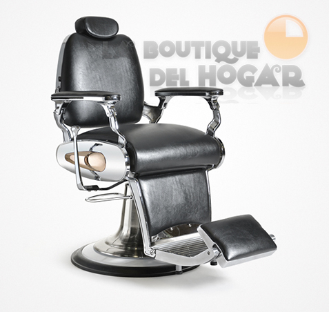 Sillón Barbero hidráulico reclinable y giratorio con reposabrazos Centaurus