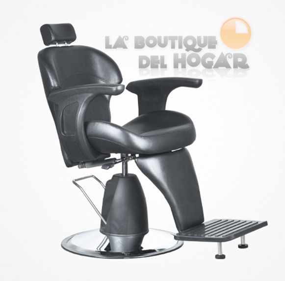Sillón Barbero hidráulico reclinable y giratorio con reposabrazos Modelo Evon