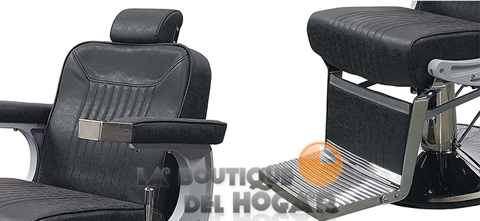 Sillón Barbero hidráulico reclinable y giratorio con reposabrazos Modelo Glory