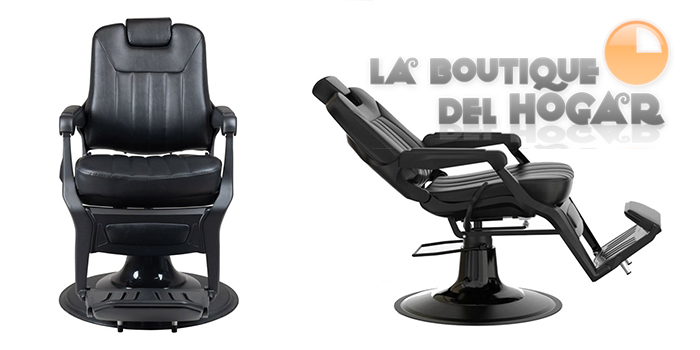 Sillón Barbero hidráulico reclinable y giratorio con reposabrazos Modelo Kale 
