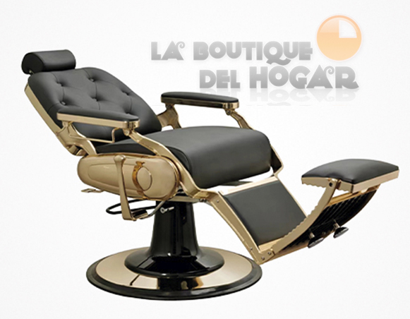 Sillón Barbero hidráulico reclinable y giratorio con reposabrazos Odiseo