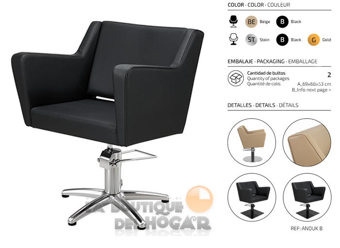 Sillón hidráulico de corte modelo Anouk B