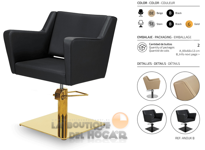 Sillón hidráulico de corte modelo Anouk B