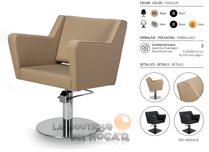 Sillón hidráulico de corte modelo Anouk BE