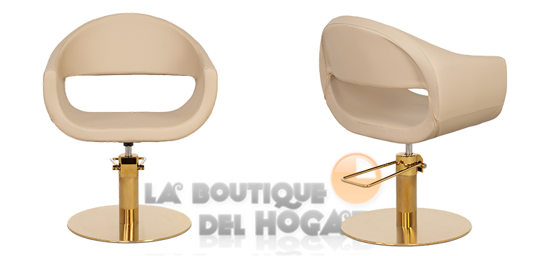 Sillón hidráulico de corte de linea curva con reposabrazos Modelo Glam