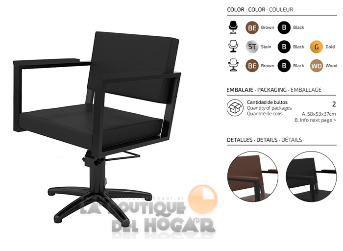 Sillón hidráulico de corte Vintage modelo Ocean B