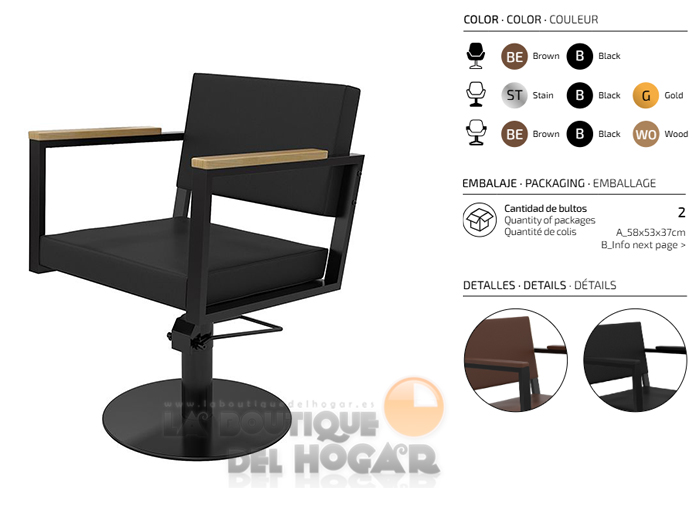Sillón hidráulico de corte Vintage modelo Ocean B