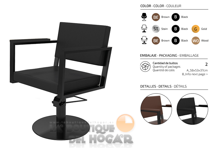 Sillón hidráulico de corte Vintage modelo Ocean B