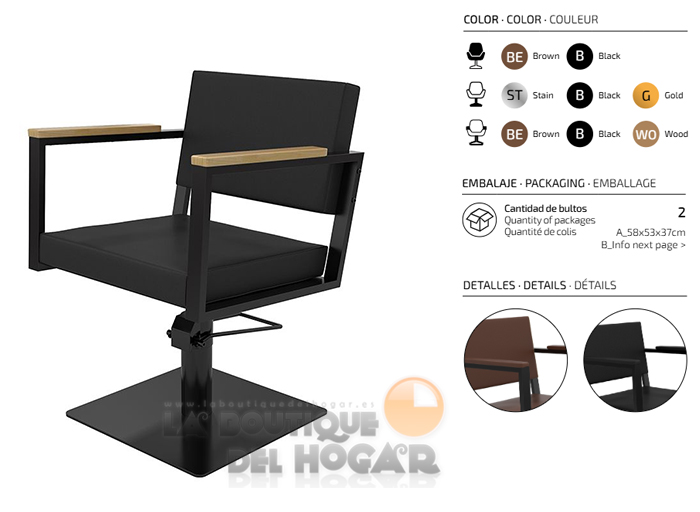 Sillón hidráulico de corte Vintage modelo Ocean B
