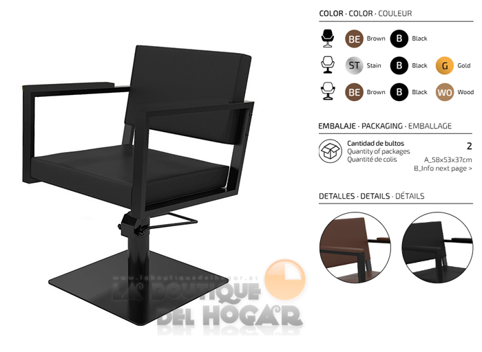 Sillón hidráulico de corte Vintage modelo Ocean B