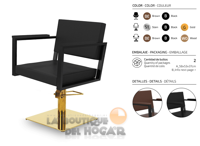 Sillón hidráulico de corte Vintage modelo Ocean