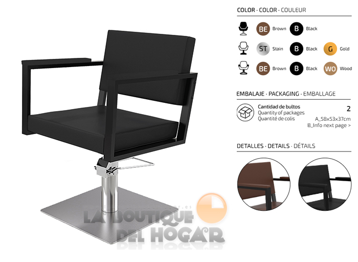 Sillón hidráulico de corte Vintage modelo Ocean B