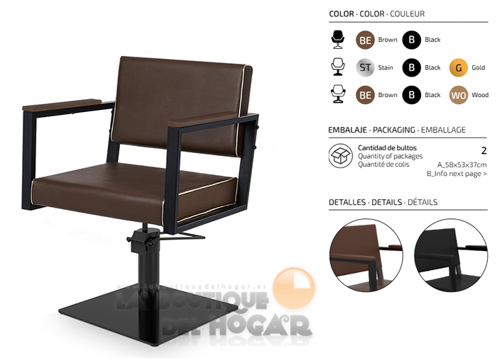Sillón hidráulico de corte Vintage modelo Ocean BR