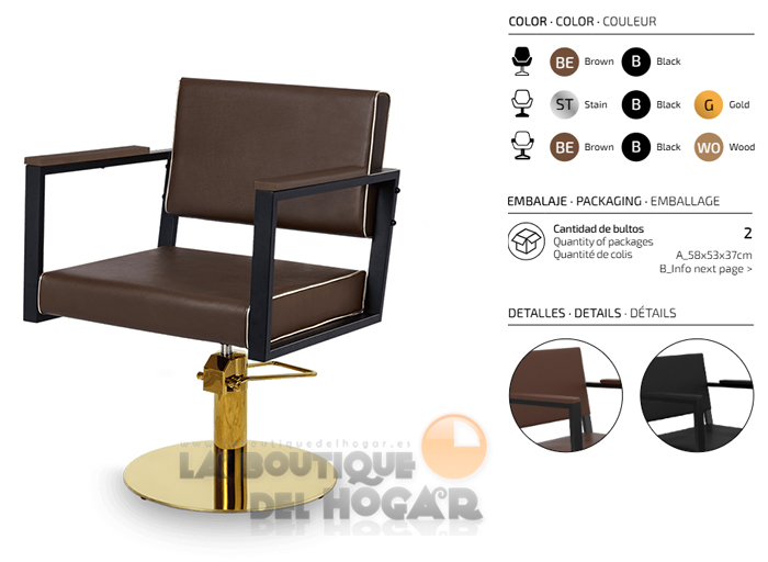 Sillón hidráulico de corte Vintage modelo Ocean BR