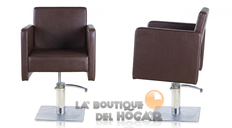 Sillón hidráulico de corte de linea cuadrada con reposabrazos Modelo Kubic