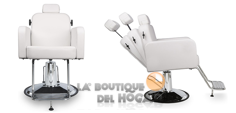Sillón de Peluquería hidráulico con reposapiés metálico Modelo Noor