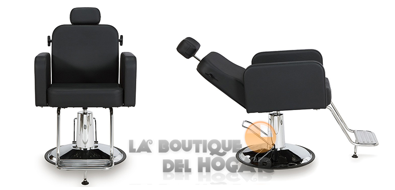 Sillón de Peluquería hidráulico con reposapiés metálico Modelo Noor