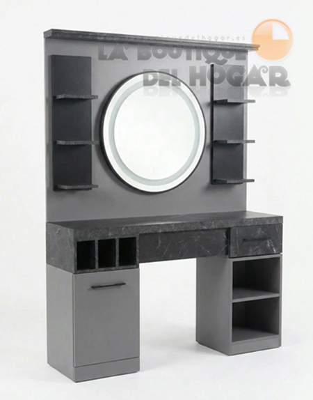 Tocador de Peluquería estilo Moderno con espejo Modelo Zinc