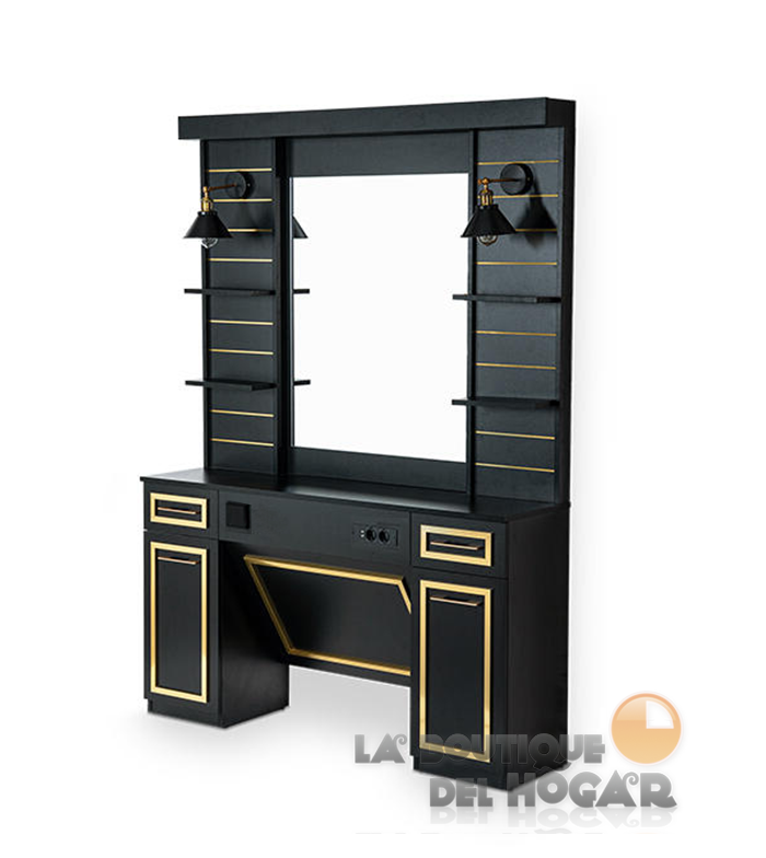Tocador de Peluquería estilo Moderno con espejo Modelo Lunaz