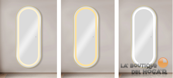 Tocador de Peluquería estilo Moderno con espejo Modelo LED Iris