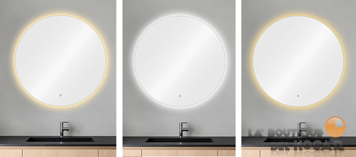 Tocador de Peluquería estilo Moderno con espejo Modelo LED Aria
