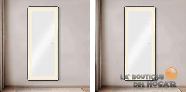 Tocador de Peluquería estilo Moderno con espejo Modelo LED Lush Black