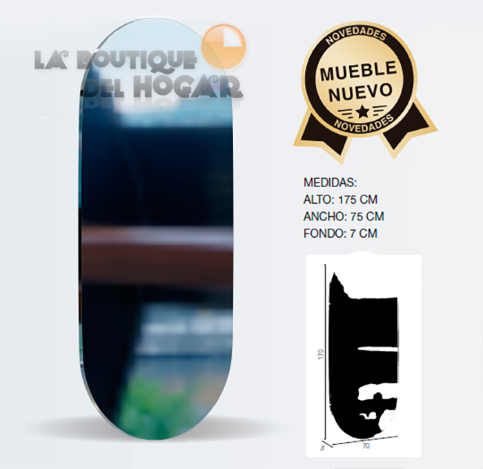 Tocador de Peluquería estilo Moderno con espejo Modelo LED Iris