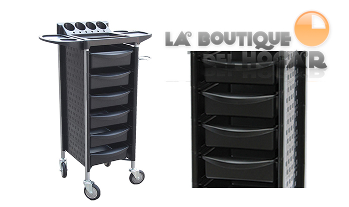 Carrito de peluquería con 5 cajones y bandeja superior Modelo Keep