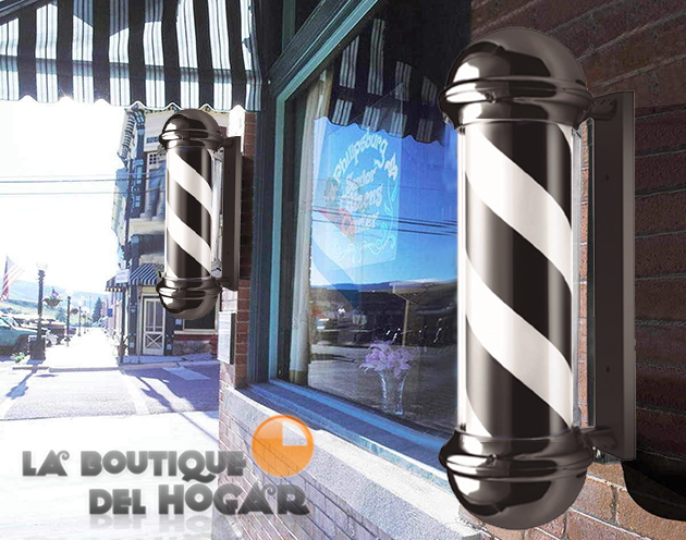 Poste giratorio para Barberia y Peluquería con Luz 70 CM