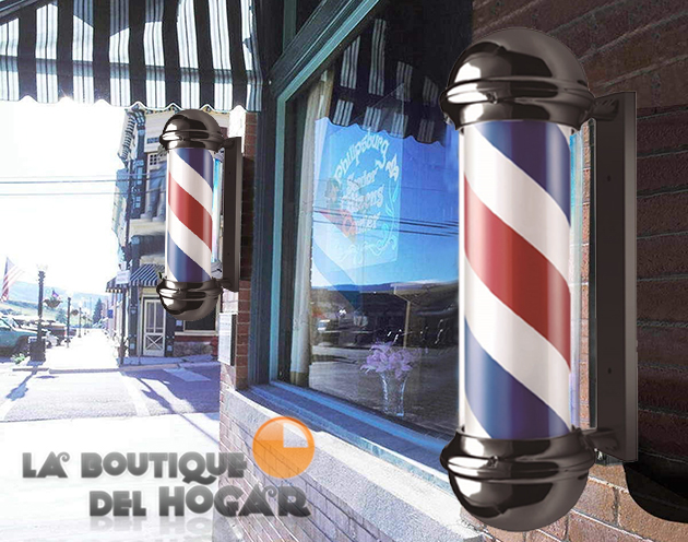 Poste giratorio para Barberia y Peluquería con Luz 70 CM