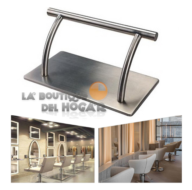 Reposapiés de Peluquería de acero inoxidable con forma curvada Modelo Doris