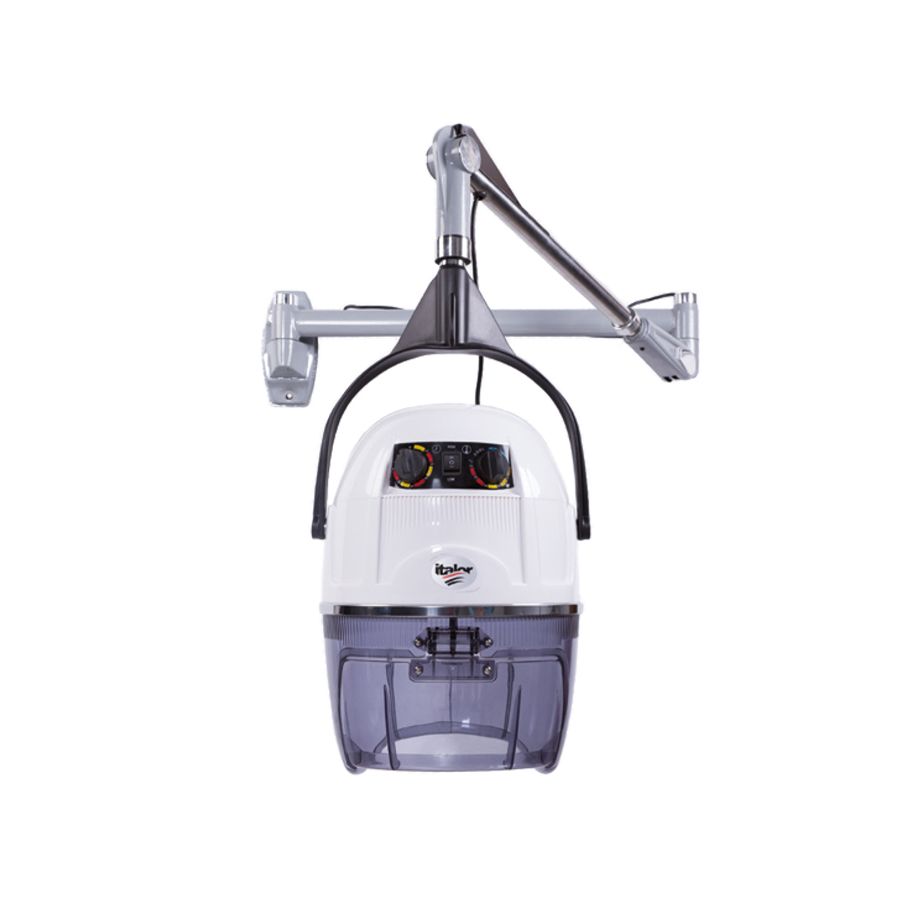 Secador de casco a reo regulable con brazo articulado 2V Blanco