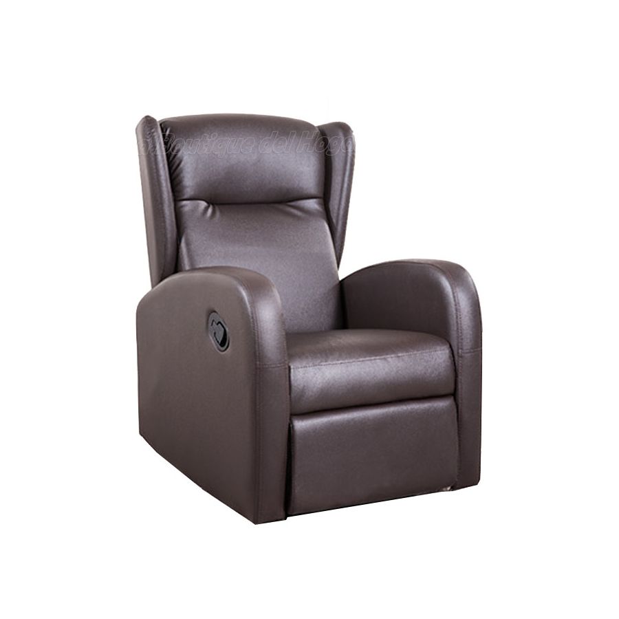 Sillón Relax Sillón orejero reclinable Sillón para salón eléctrico cuero  sintético gris ES40942A