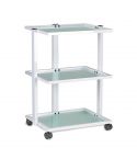 Carrito de belleza Trolley con 3 estantes de cristal Modelo Unak