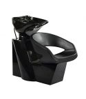 Lavacabezas con pica negra y asiento ergonómico Modelo Oval