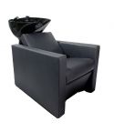 Lavacabezas con pica negra y respaldo ergonómico Modelo Ripple