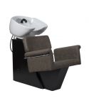 Lavacabezas con pica blanca y respaldo ergonómico Modelo Tor con asiento Nico