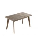 Mesa de comedor fija con patas y tablero de madera Roble Honey Modelo Genova 150