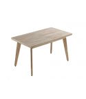 Mesa de comedor fija con patas y tablero de madera Roble Nordish Modelo Genova 150