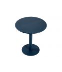 Mesa Multiusos Redonda fija Gris Antracita con peana y tapa metálica Modelo Gelato 70 cm