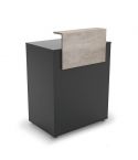 Mueble de recepción con cajón y frente efecto cemento Modelo Dylan