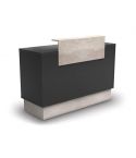 Mueble de recepción con cajón, estantes y base de acero Modelo Thierry 